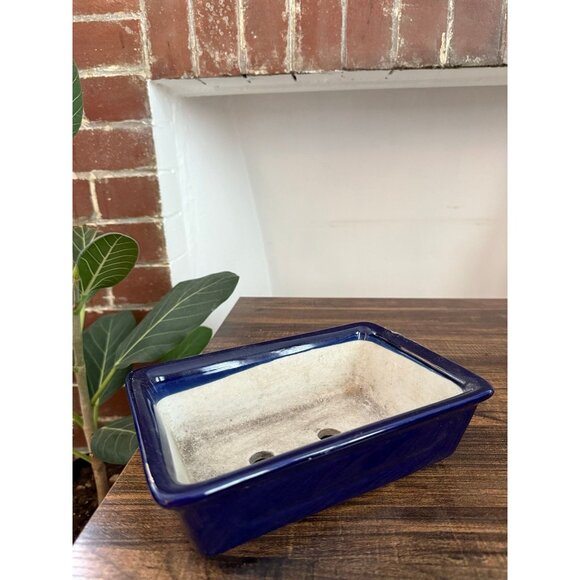 Rectangular Blue Ceramic Dish - Picture 2 of 10